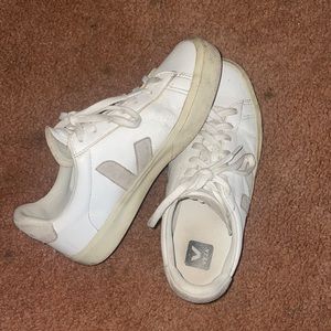 White Campo leather and suede sneaker